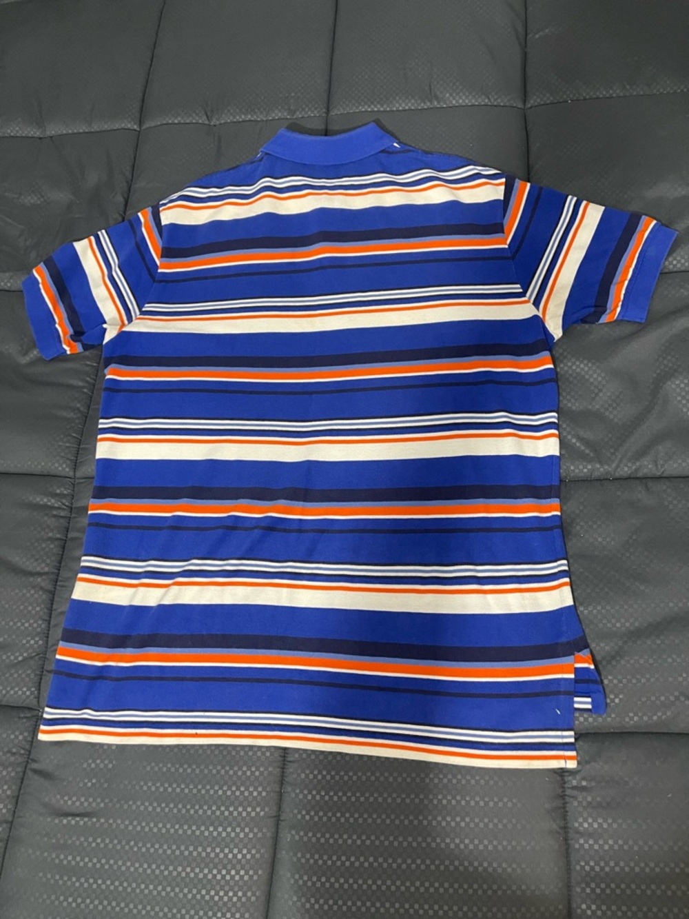 Ralph Lauren Blue Polo with Orange, White & Navy Stripes - Picture 4 of 4